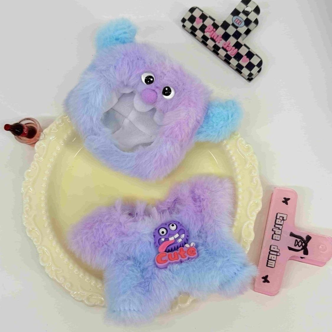 labubu purple gradient suit