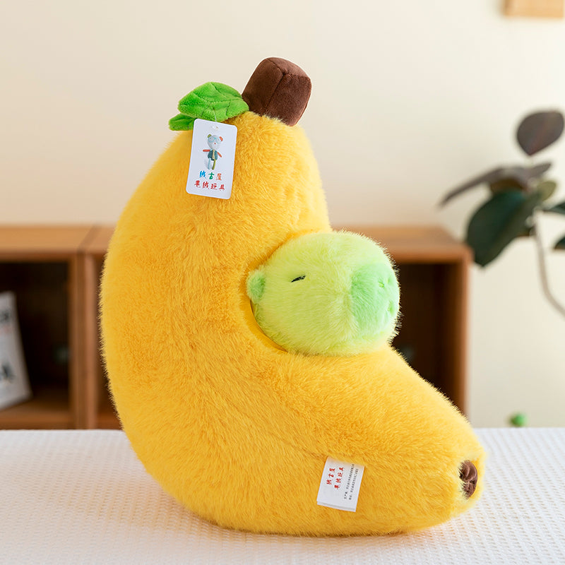 Banana capybara pillows