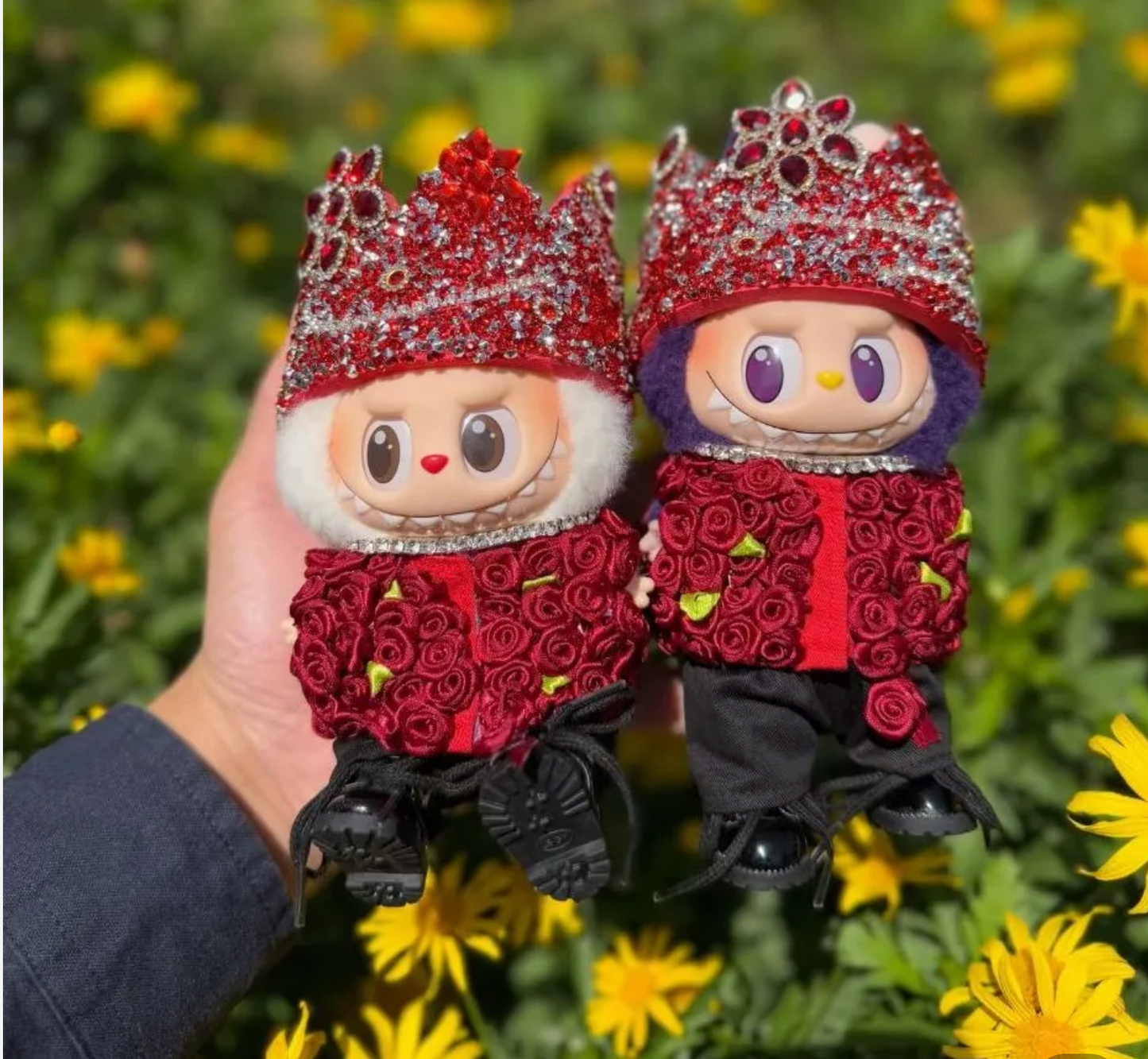 labubuGD same style baby clothes rose 17cmG-Dragon World Concert Clothes Second and Third Generation Labubu Baby Clothes