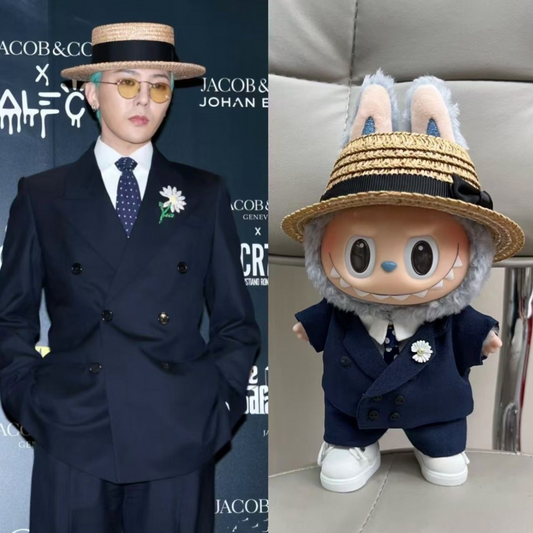 labubu G-Dragon same style 17cm baby clothes GD suit same style 123 generation high quality labubu baby clothes