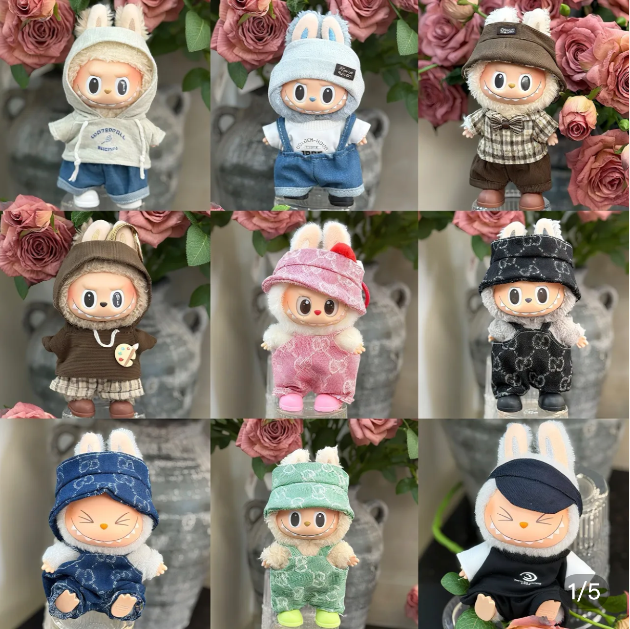 labubu doll clothes replacement set one and two generations 17cm change plush doll clothes