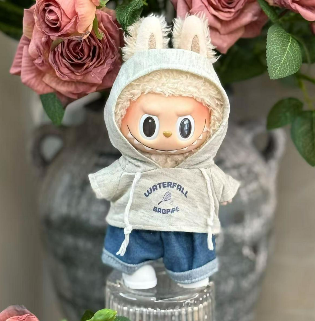 labubu doll clothes replacement set one and two generations 17cm change plush doll clothes