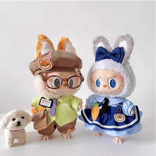 Handmade Nick Fox Weekly Labubu 1st and 2nd Generation Gummy Doll Dress Up Doll Clothes Accessories