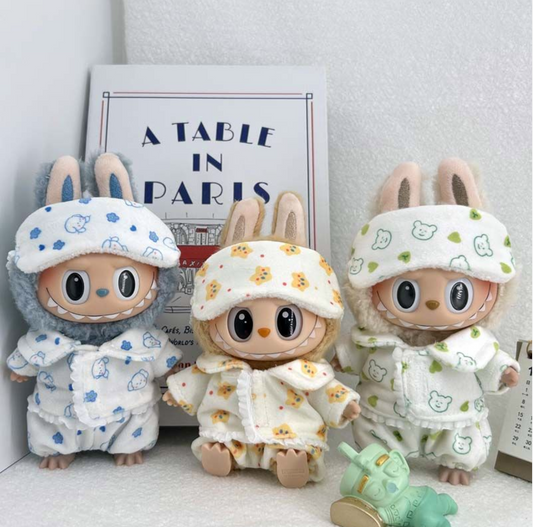 labubu clothes pendant sitting pajamas series sitting party baby clothes vinyl first and second generation can be worn