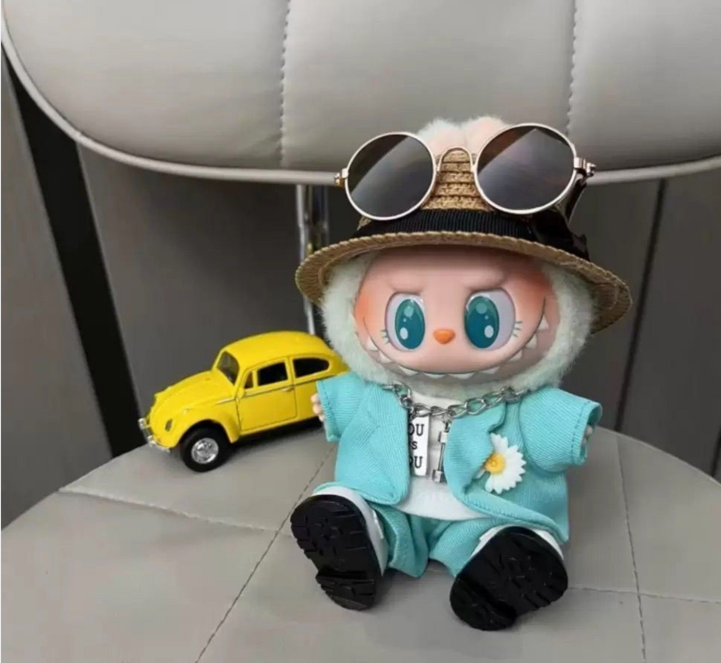 labubu G-Dragon Baby Clothes 17cm Bubu suit GD same style dress up second and third generation high-end labubu gd baby clothes