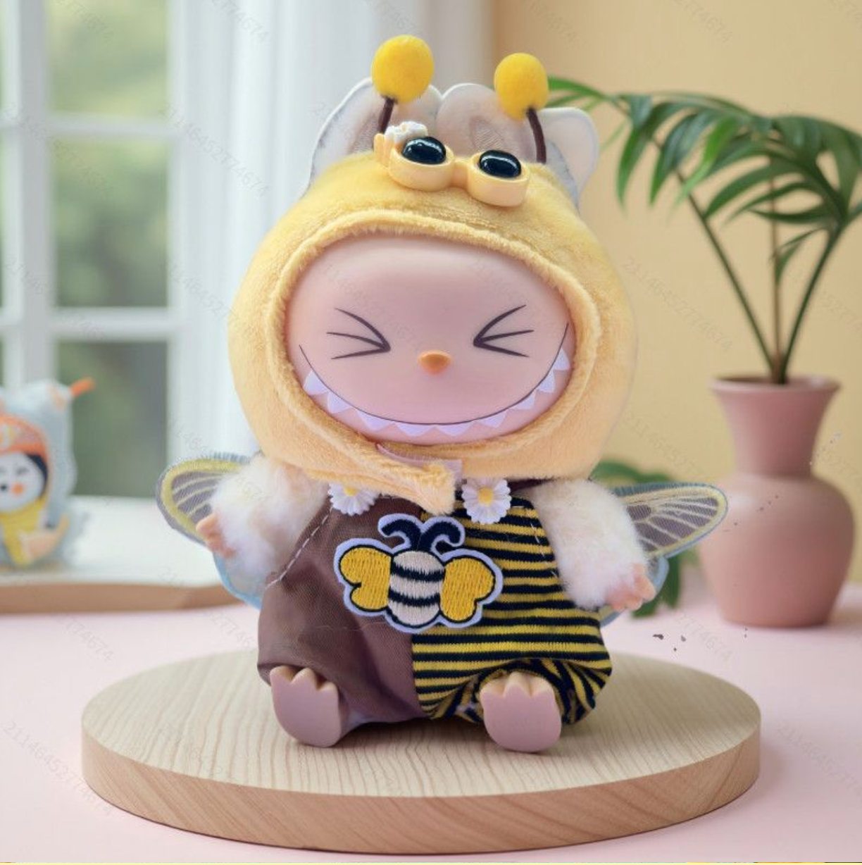 Labubu baby clothes cute little bee suit Labubu replacement clothes 17cm jumpsuit hoodie change clothes