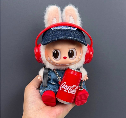 labubu doll clothes coke doll cloth doll clothes overalls cap