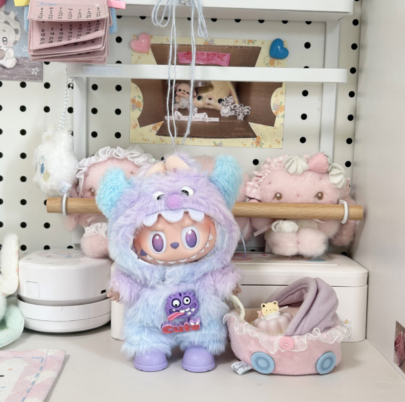 labubu purple gradient suit