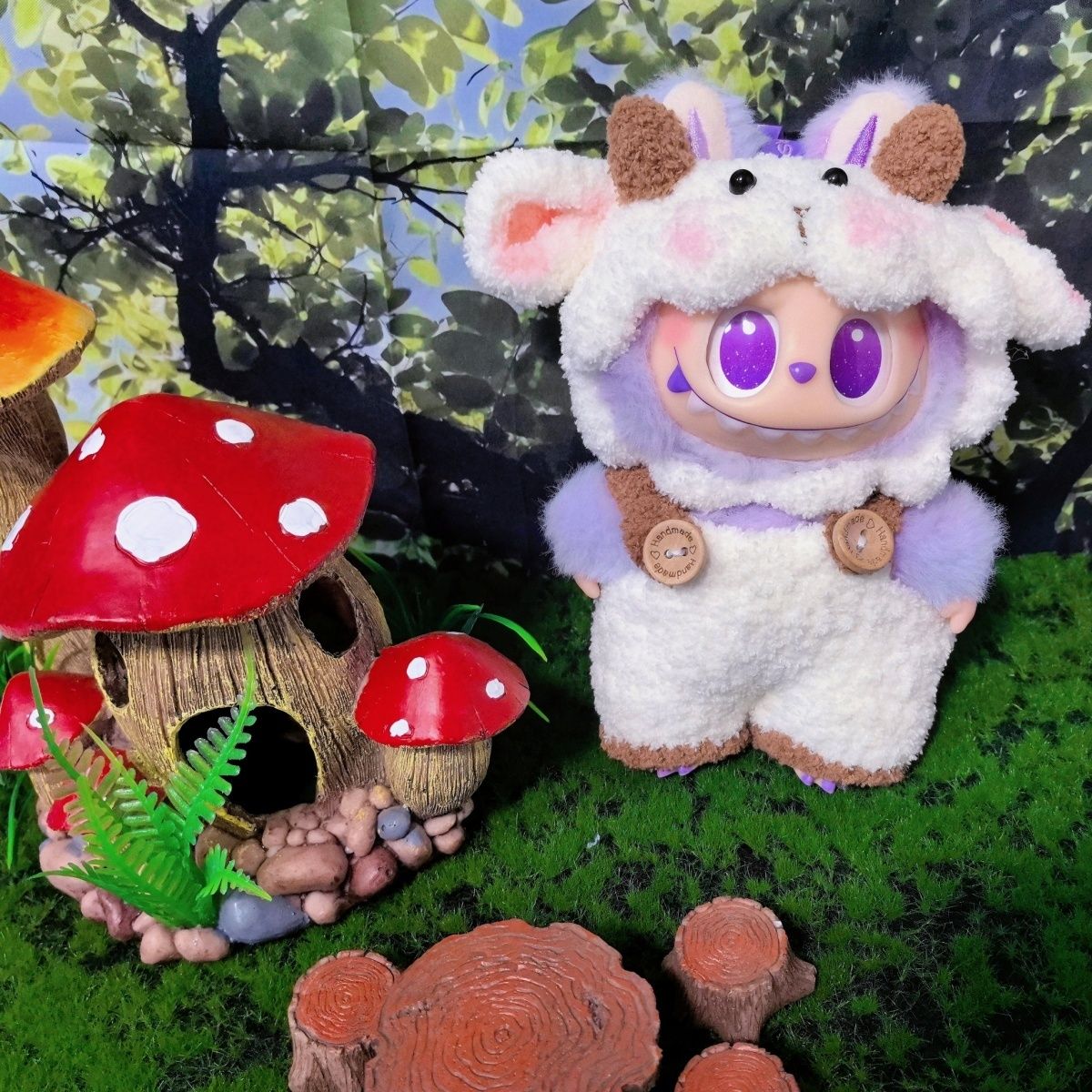 labubu17cm cute handmade lamb clothes