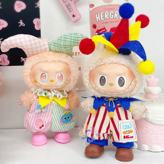 labubu 1, 2, 3 generation doll clothes circus clown costume