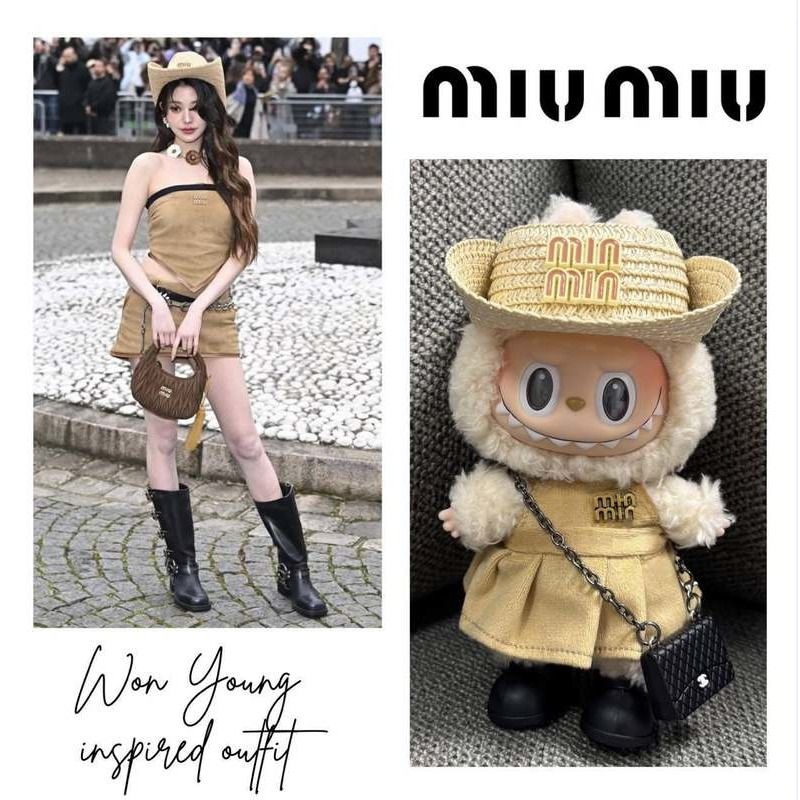 Labubu macaron sitting doll pendant small fragrance style set