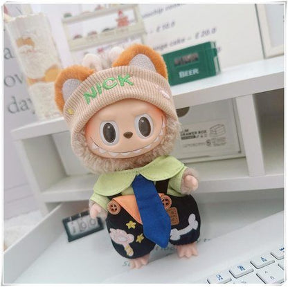 labubu fox rabbit detective set