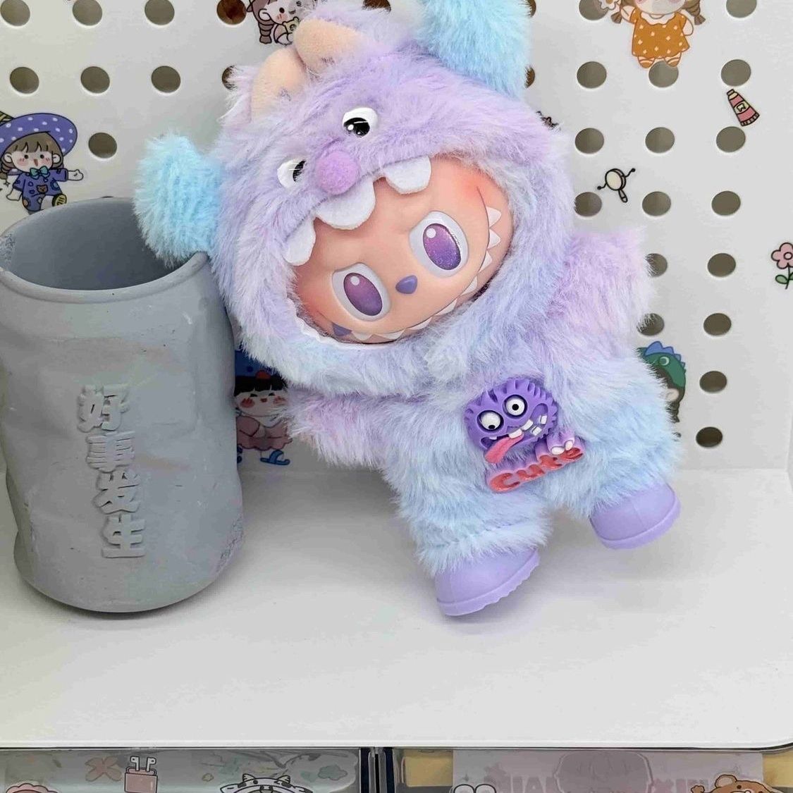 labubu purple gradient suit