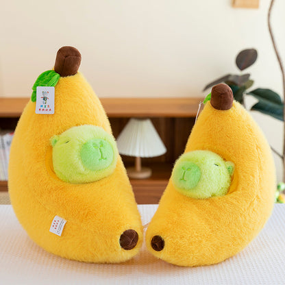 Banana capybara pillows