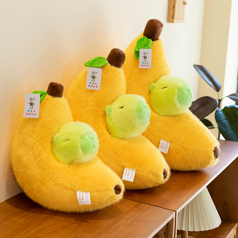 Banana capybara pillows