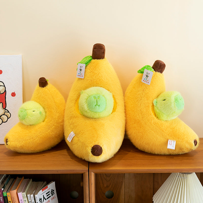 Banana capybara pillows