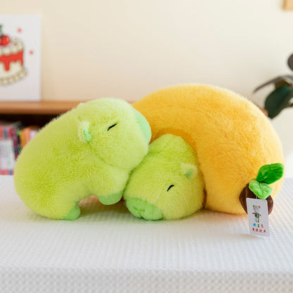 Banana capybara pillows