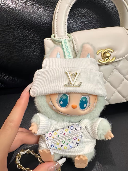 First, second and third generation Labubu clothes pendant Labubu doll clothes big brand suit two-piece set cute