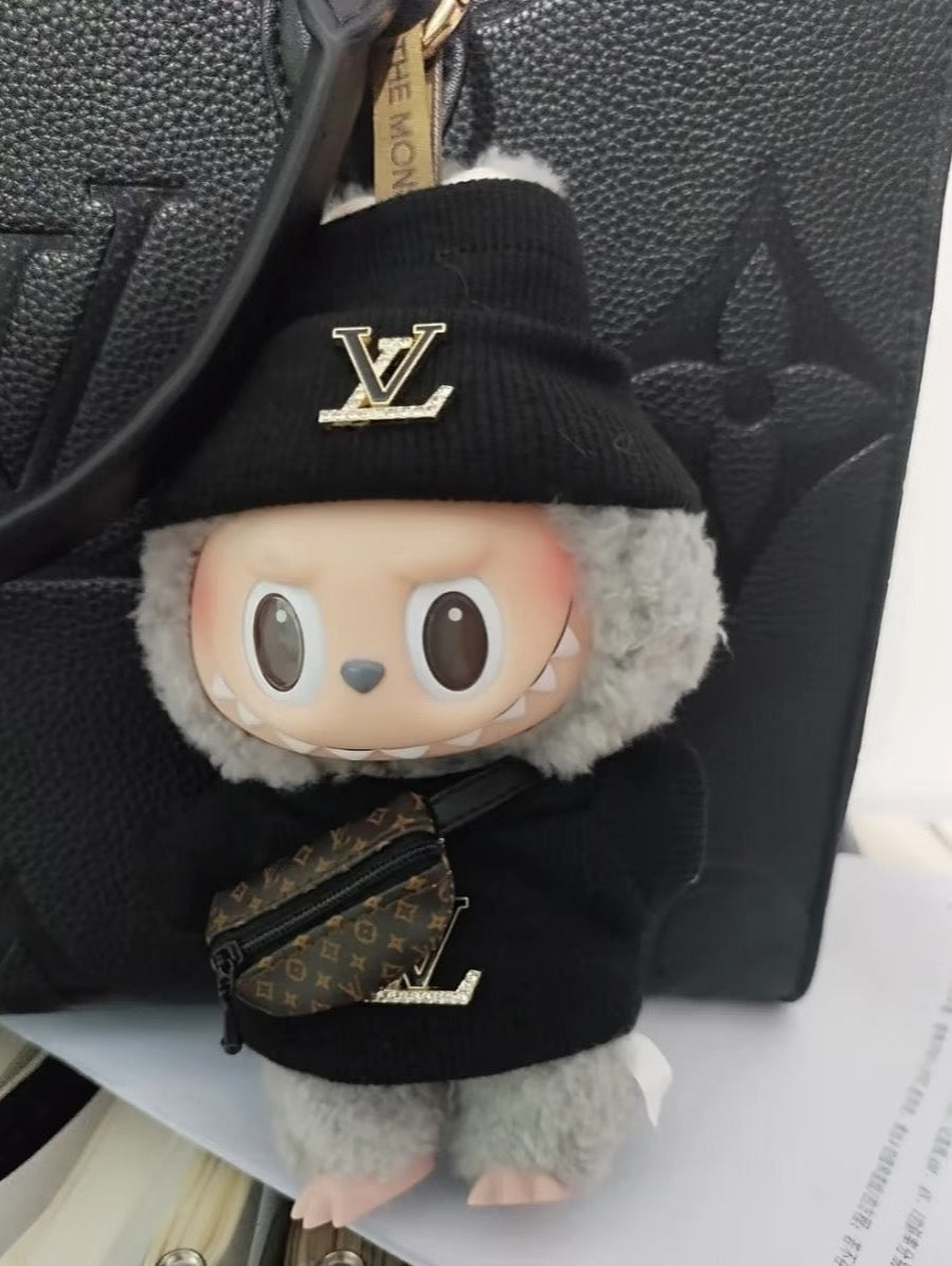 First, second and third generation Labubu clothes pendant Labubu doll clothes big brand suit two-piece set cute