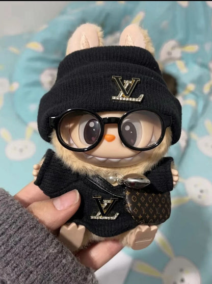 First, second and third generation Labubu clothes pendant Labubu doll clothes big brand suit two-piece set cute