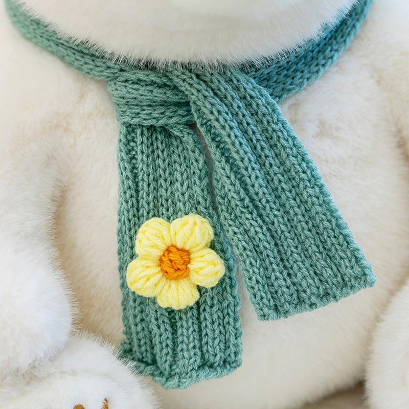Polar bear wearing scarf