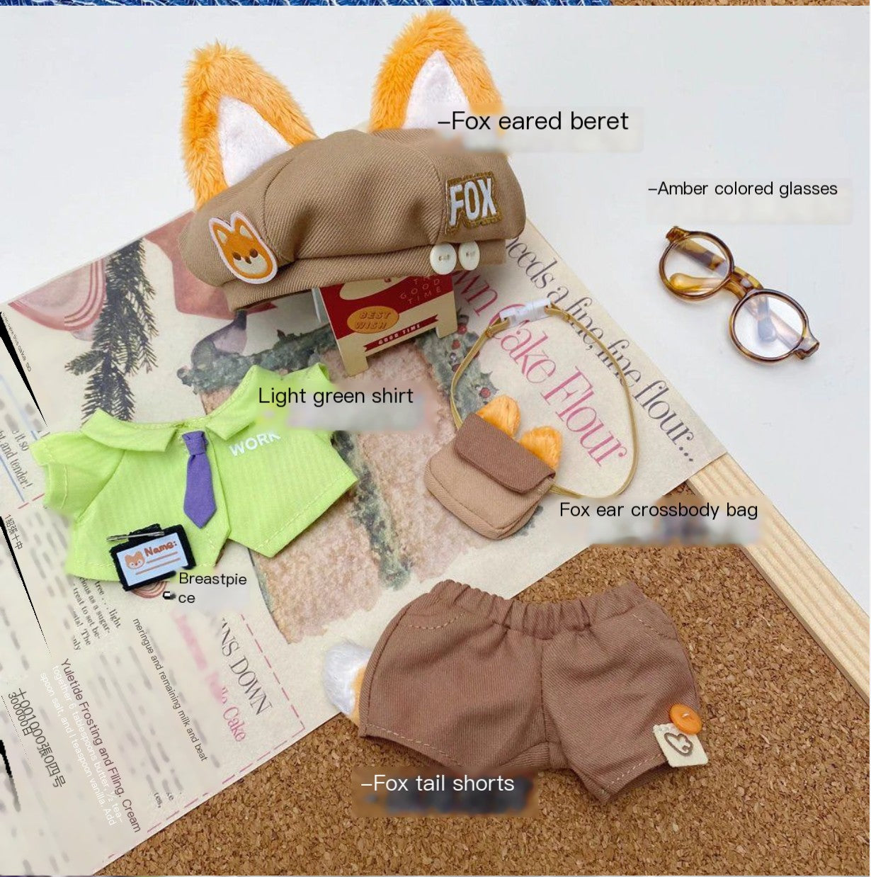 Handmade Nick Fox Weekly Labubu 1st and 2nd Generation Gummy Doll Dress Up Doll Clothes Accessories