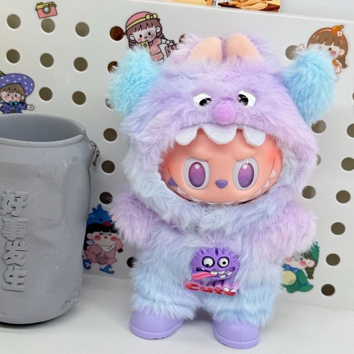 labubu purple gradient suit